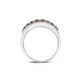 thumbnail image 4 of Diamond Princess 10k White Gold Womens Brown Diamond Band Ring 1/2 Cttw Size 6, 4 of 4