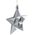 thumbnail image 3 of DAK 12ct Ornements de Noël Étoile Incassable Splendor Argent 5 Pouces, 3 of 3