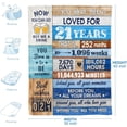 thumbnail image 6 of 21st Birthday Gifts for Her Him Throw Blanket 21 Year Old Birthday Gifts for Her Him 21st Birthday Decorations for Women Girl Bestie Sister 21st Birthday Gift Ideas Flannel Fleece Blanket 50x60, 6 of 6