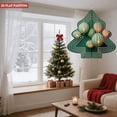 thumbnail image 3 of Stylish Metal Hanging Christmas Tree Wind Spinner - Festive Green & White Design with Lanterns for Garden & Yard Decor, 3 of 7