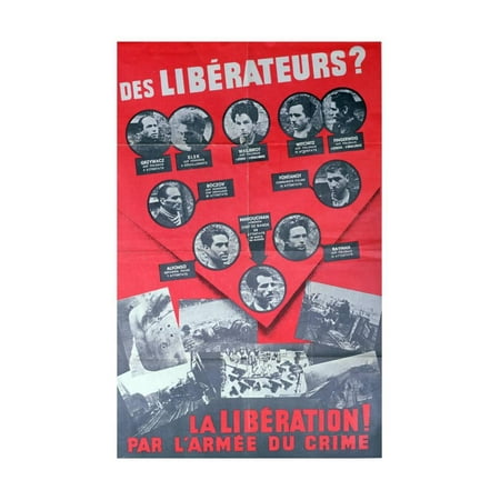 L'Affiche Rouge', Poster Depicting Members of the Manouchian Group, 1944 Print Wall (We The Best Music Group Members)