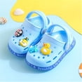 thumbnail image 1 of 2023-summer Sandals Kids Mules Flat Heels Solid Cartoon Slippers Children's Garden ShoesBlue21, 1 of 5