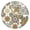 咖啡垫, variant on Elastic Hem Round Tablecloth Bohemian Style, Floral Design for Tables 52-56 Inches, Vibrant Cover for Patio Dining Decor