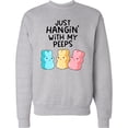 thumbnail image 2 of Inktastic Easter Just Hangin' with My Peeps Adult Sweatshirt, 2 of 4