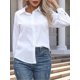 thumbnail image 5 of Camisas de Algodón para Mujer, con Botones, Cuello, Larga, Blusas Antiarrugas. M, 5 of 10