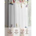 thumbnail image 6 of Vintage Flowers Sheer Curtains 96 Inch Length 2 Panels Set for Living Room/Bedroom, Spring Floral Botanical Pastoral Semi Curtain Sheers Drapes Rod Pocket Curtains Window Treatment Set 52''x96''x2, 6 of 7