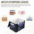 thumbnail image 7 of Foldable Fabric Storage Bin With Handle Collapsible Basket Box Storage With Lid Organizer Shades Of Rose, 7 of 7