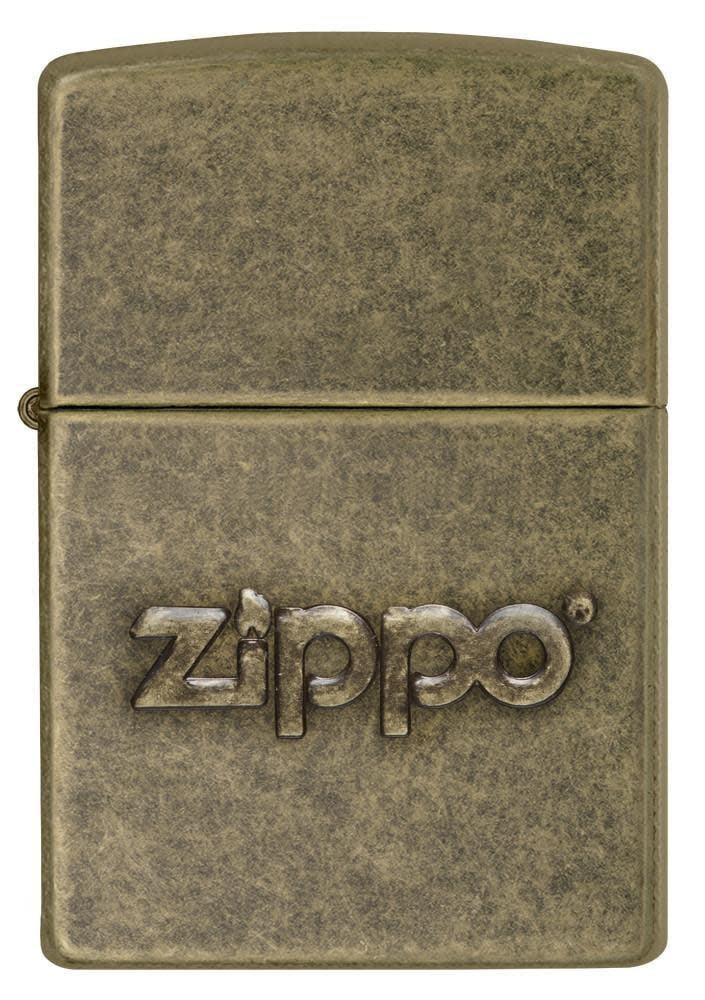 Zippo Stamped Antique Brass Pocket Lighter