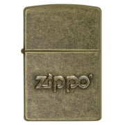 Zippo Stamped Antique Brass Pocket Lighter