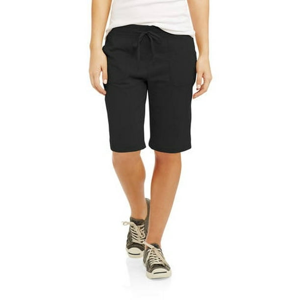 White Stag Women's Classic 9 Inseam Knit Shorts with Drawstring
