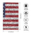 thumbnail image 2 of Fotbe America Flag Glitter Toalla Premium con Patrón, Toalla de Microfibra de Secado Rápido, Ligera y Altamente Absorbente (27.5x16in), Ideal para Uso Diario, 2 of 6