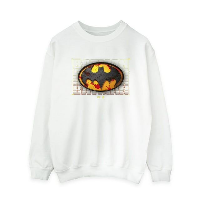 DC Comics Chandail en Molleton Rouge Éclaboussures Batman pour Femmes