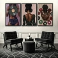 thumbnail image 4 of Black Woman Wall Art Fashion African American Women Wall Decor Pictures Abstract Girl Canvas Poster Prints Record Music Aesthetic painting for Bedroom Living Room Unframed, 4 of 6