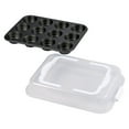 thumbnail image 3 of Mainstays 12 Cup Muffin Pan with Covered Carrier, Carbon Steel Bakeware, Plastic Cover, 3 of 8