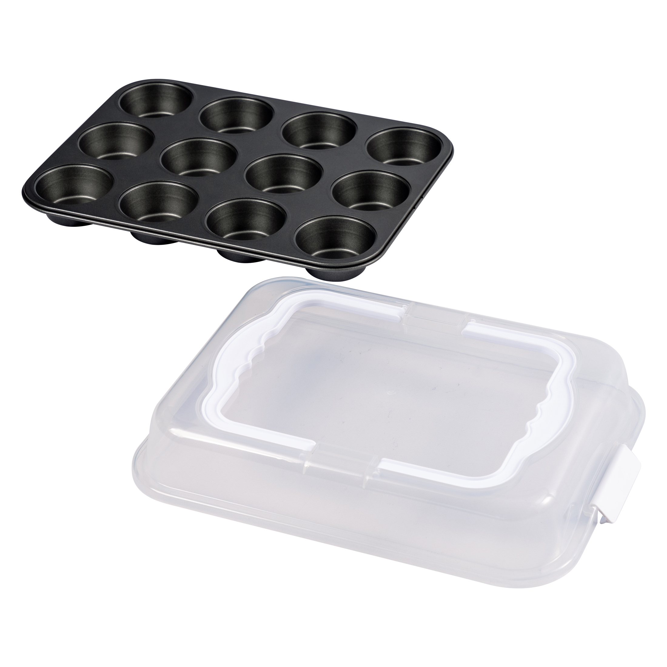 Mainstays 12-Cup Muffin Pan with Covered Carrier photo 2