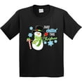 thumbnail image 3 of Inktastic Just Chillin' This Christmas Fun Snowman in Top Hat Youth T-Shirt, 3 of 5