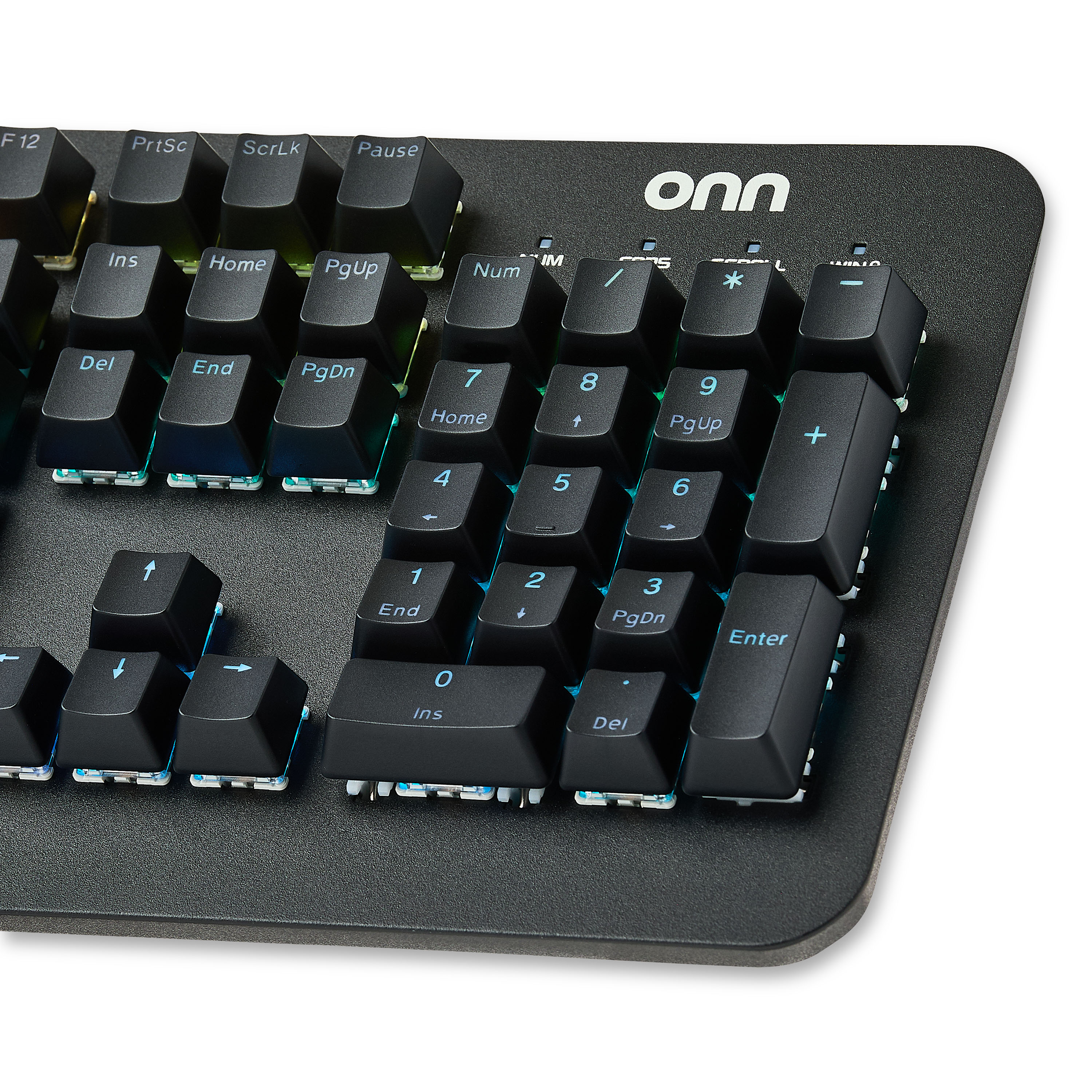 Teclado mecánico gamer onn con interruptores azules y iluminación LED de 16.8M, 104 teclas 5