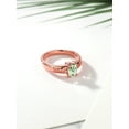 thumbnail image 4 of Gem Stone King 0.75 Ct Oval Green Prasiolite 18K Rose Gold Plated Silver Ring, 4 of 5