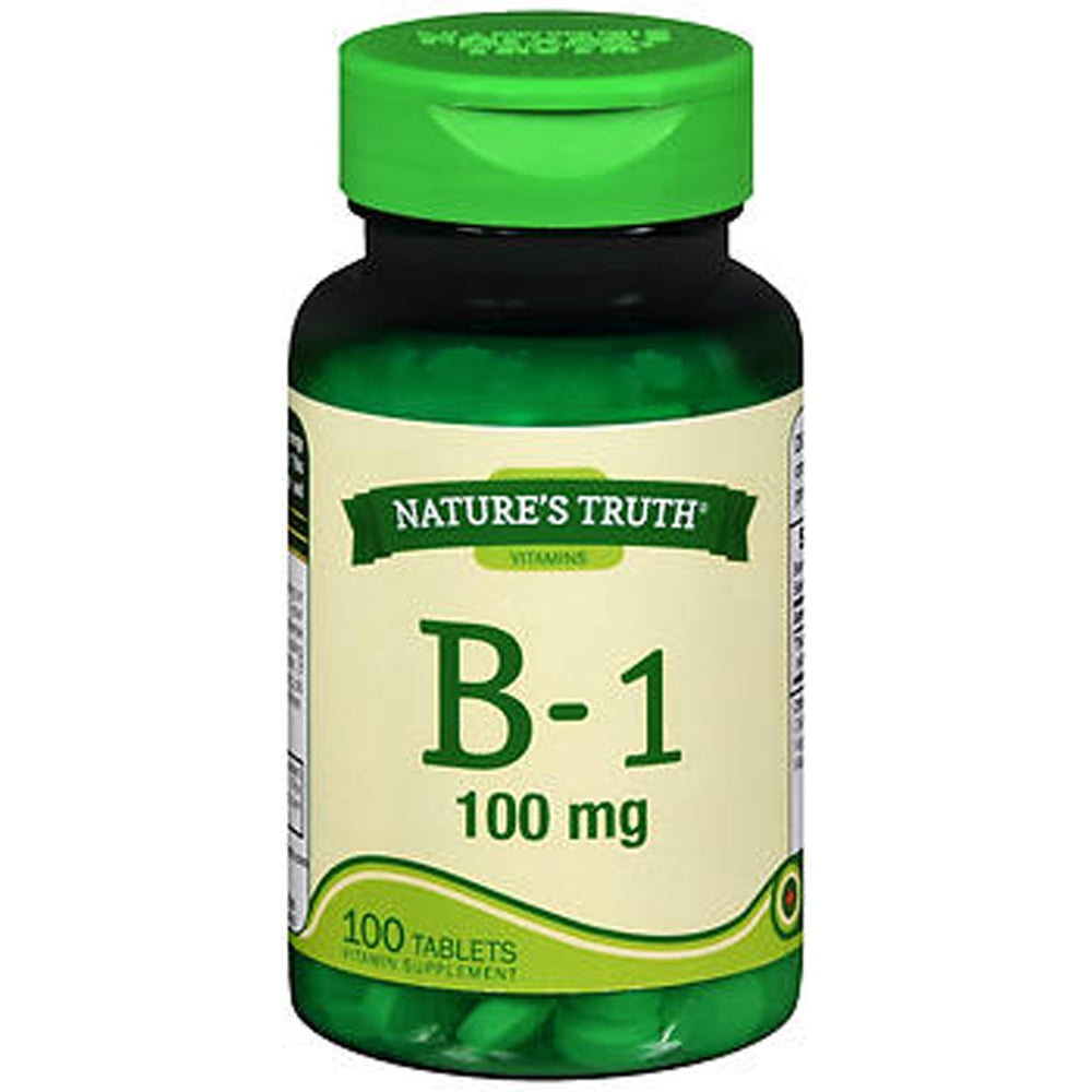 Nature's Truth Vitamin B1 Tablets, 100 mg, 100 Count