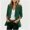 *Green, variant on Women's Long Sleeve Notch Collar Blazer with Shoulder Pads ,Casual Work Jacket Gray,Women's Plus XXL
