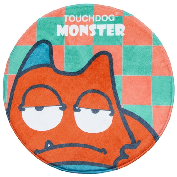 Touchdog Cartoon Sleepy Monster Rounded Mat for Cats and Dogs