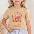 thumbnail image 2 of RTKFRFLM Young Wild and Three Girls T-Shirt 3rd Birthday Graphic Short Sleeve Round Neck Tee Top for Ages 3-13 Kids Summer Celebration Cotton Shirt Cute Third Birthday Party Outfits, 2 of 4