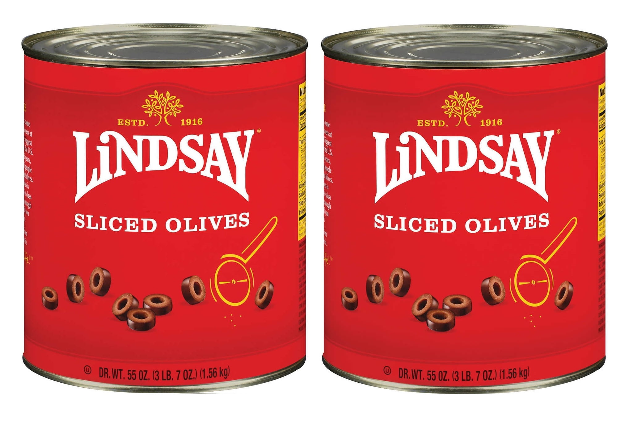 Lindsay Sliced Black Olives, 10 can, 3 lbs 7 oz, 2 ct