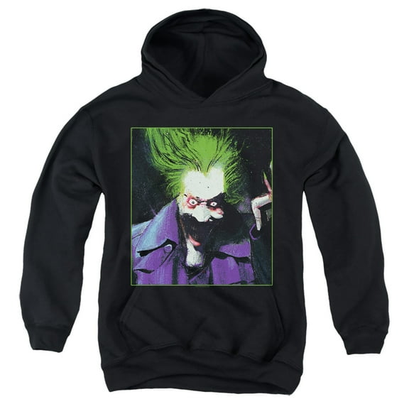 Batman - Arkham Asylum Joker - Youth Hooded Sweatshirt - Large