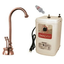 Westbrass D262HFP-11 Docalorah 10" 2-Handle Hot and Cold Water Dispenser Faucet with Instant Hot Water Tank, Antique Copper