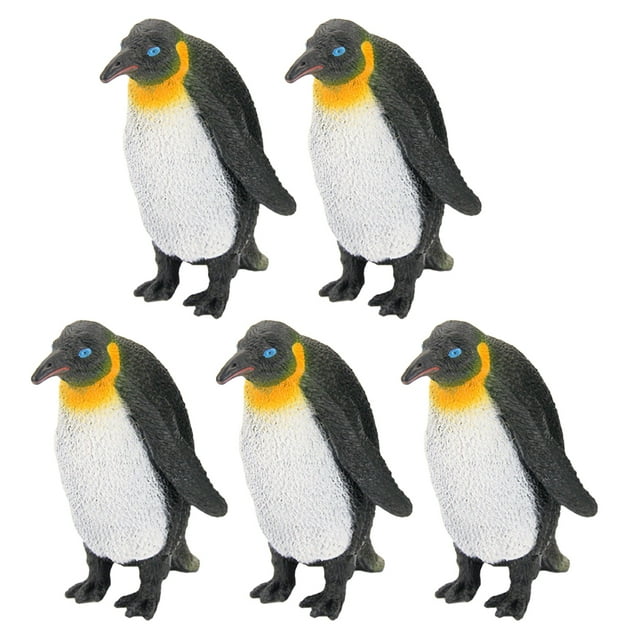 Penguin Toy Figures 5pcs Penguin Collection Plastic Ocean Animal Penguin Figure Model for Kids Children