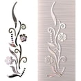 thumbnail image 1 of Adhesivo de Pared JAMW Flores de Espejo 3D para Dormitorio y Sala de Estar Plata, 1 of 5