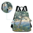 thumbnail image 5 of FORMRS Women's Travel Backpack Purse Anti-Theft Hidden Pockets Casual Shoulder Bag, Beige Mountain, 5 of 7
