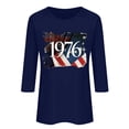 thumbnail image 5 of Lumosvexa Summer Womens Casual T-Shirt for Women Plain Short Sleeved Shirt Tops Crew Neck T-Shirt Blue Size L, 5 of 5
