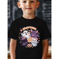 thumbnail image 1 of Halloween T-shirt - Cute Ghosts, Pumpkins, bats & SHAREMA Design - Lightweight Cotton Youngsters Shirt for Halloween Party Outfits, Everyday Fall & Summer Play - Easy-Care Boys Clothing, Fest, 1 of 6