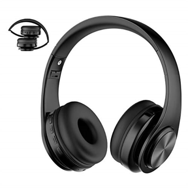 Noise Cancelling Headphones with Deep Bass Smartphones Black Calls Comfortable Protein Earpads for PC HiFi Stereo Sport & Running 4.1 Bluetooth Wireless Headset Foldable