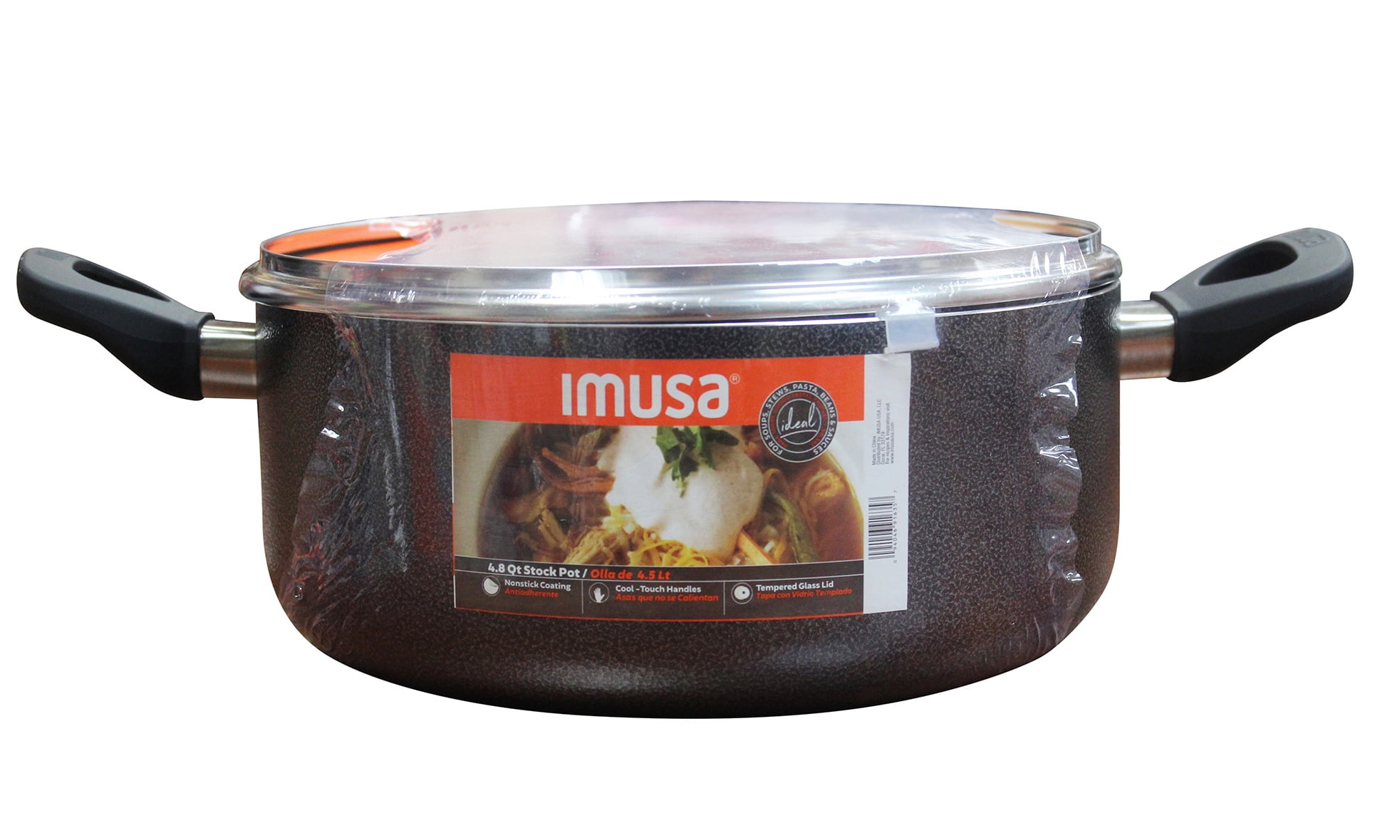 IMUSA 4.8 Quarts Non-Stick Aluminum Soup Pot
