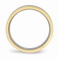thumbnail image 3 of 4mm Titanium Polished Yellow Ip Grooved Comfort Back Ring - Size 8, 3 of 4