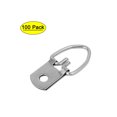 thumbnail image 1 of Unique Bargains 32mm x 15mm Silver Tone Iron D-Ring Photo Frame Hanger, 100 Pack, 1 of 4