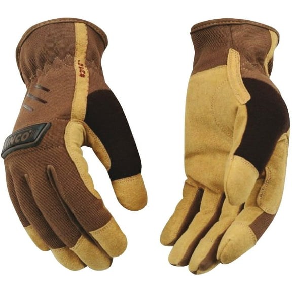Kinco 2014-XL Brown Poly Gloves, Men's XL - Quantity 1
