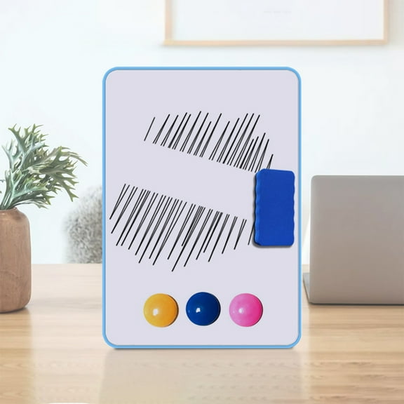 Eolstice Double Sided Magnetic Writing Board for Memo Display, Dry Erase Whiteboard for Office Home School Use, Student Message Board for Refrigerator and Desk Mount