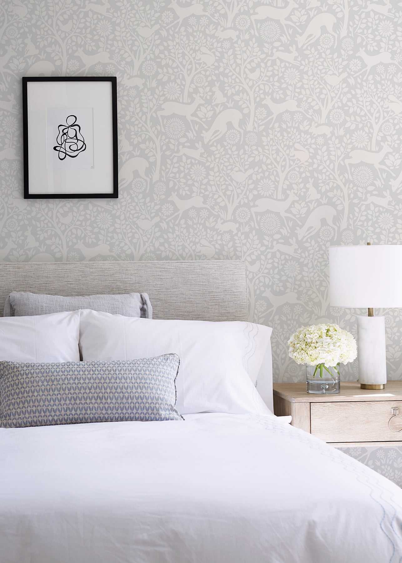 NuWallpaper Grey Merriment Vinyl Peel And Stick Wallpaper, 216-in by 20.5-in, 30.75 sq. ft.