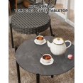 thumbnail image 4 of 3-Piece All-Weather Wicker Bistro Set,2 Rattan Chairs + Tempered-Glass Table, Compact Outdoor Dining Furniture for Garden, Backyard, Balcony & Apartment, 4 of 7