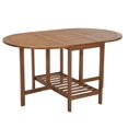 COSCO Outdoor Living Acacia Wood Folding Drop Leaf Patio Dining Table