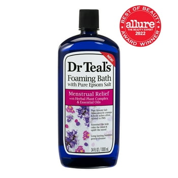 Dr Teal's Menstrual  Foaming Bath with Epsom Salt & al  Complex, 34 fl oz