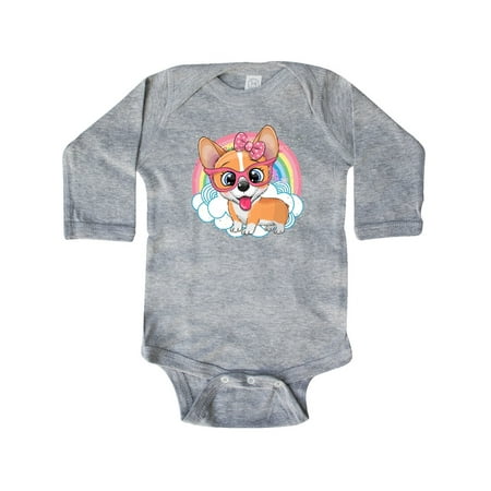 

Inktastic Corgi Gifts Dog Lover Gift Baby Girl Long Sleeve Bodysuit
