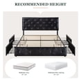 thumbnail image 6 of Amolife Full Bed Frame with 4 Storage Drawers and Faux Leather Headboard, Black, 6 of 7