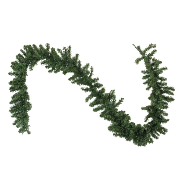 9' x 10" B/O Pre-Lit LED Canadian Pine Artificial Christmas Garland with Timer - Clear Lights