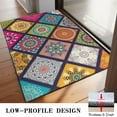 thumbnail image 3 of Bohemian Retro Floral Non-Slip Entryway Door Mat,Boho Indoor Decor Durable Low Plush Door Mat,Washable Welcome Rug for Patio Hallway Home Decor 20x32 Inches, 3 of 7