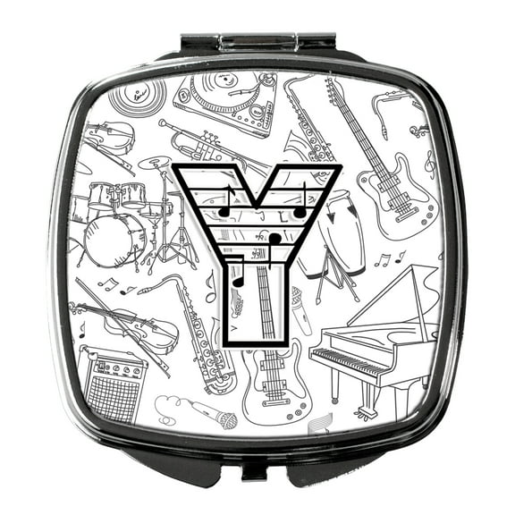 Letter Y Musical Note Letters Compact Mirror