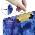 thumbnail image 3 of Acrylic Writing Board Gold 12.5*9 Inch Clipboards Transparent Acrylic Material Suitable For Office Classroom Teachers Fashion Bloggers Stationery Enthusiasts Lovely Blue Snowflakes, 3 of 9